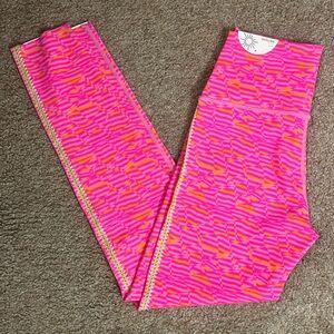 Aerie Offline Goals High Waisted Leggings Yoga Pants Crochet trim Size Medium